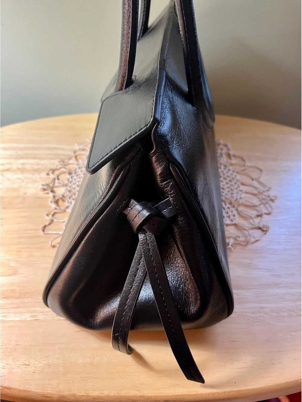 STAUD Maude Black Leather Shoulder Bag - Picture 9 of 9